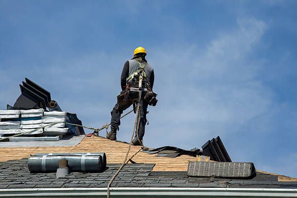Professional Flat Roof Repair technician working in Riverside, ID